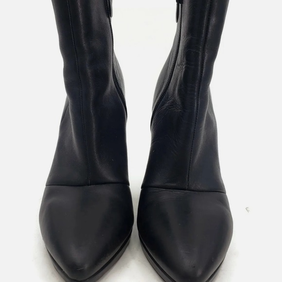 Vince Luisa Ankle Boots Black Leather - Picture 2 of 6